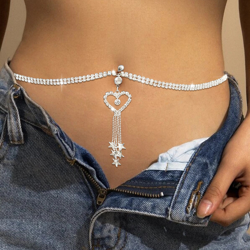 Body Jewelry Rings - GLAMing Boho Heart Dangle Rhinestone Piercing