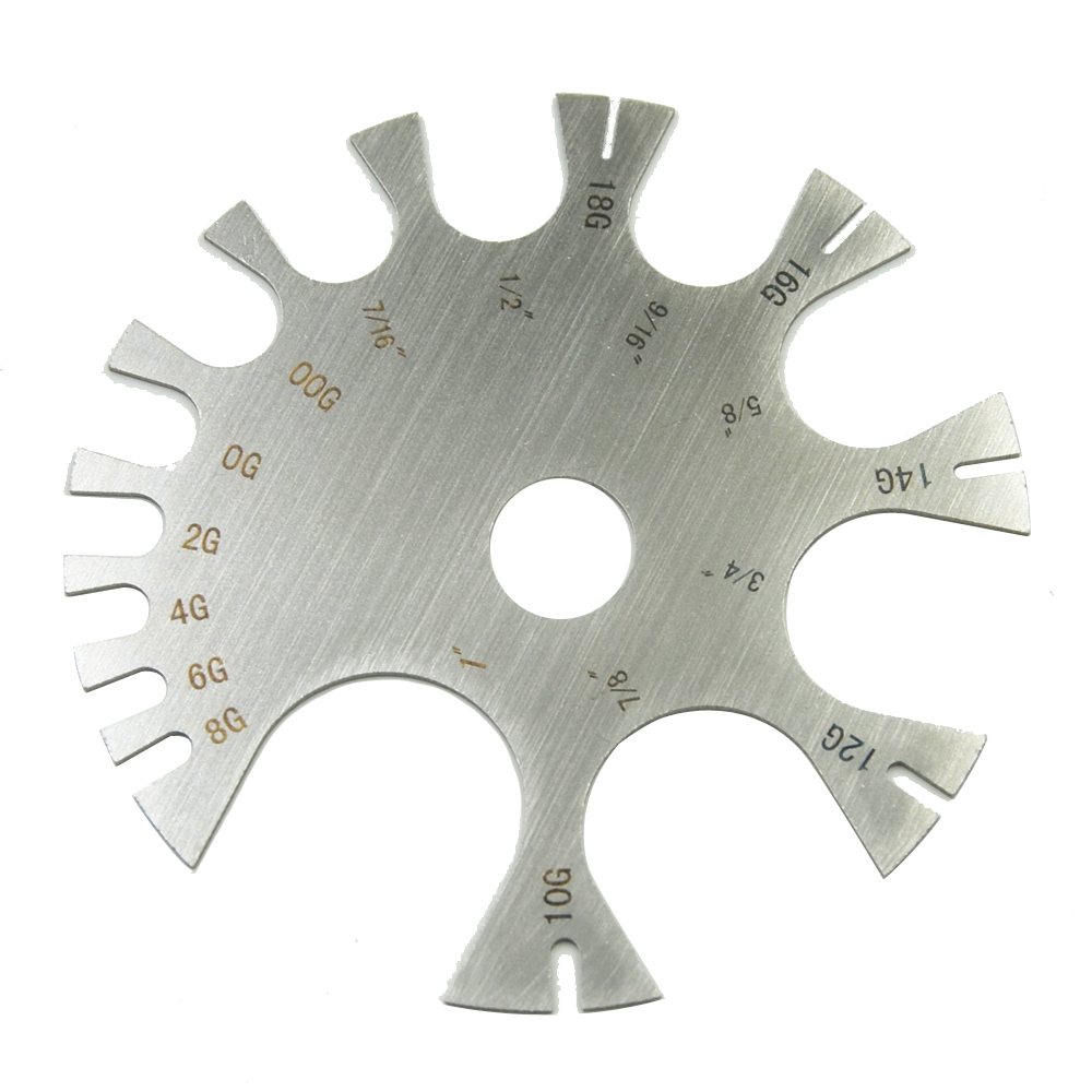 Stainless Steel Gauge Wheel Be - Body Jewelry Measurements ulasan dan harga