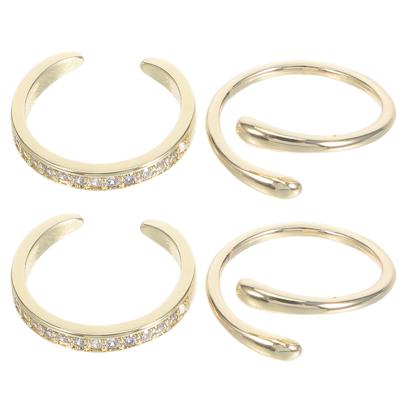 4Pcs Adjustable Toe Rings for  - Body Jewelry Rings ulasan dan harga