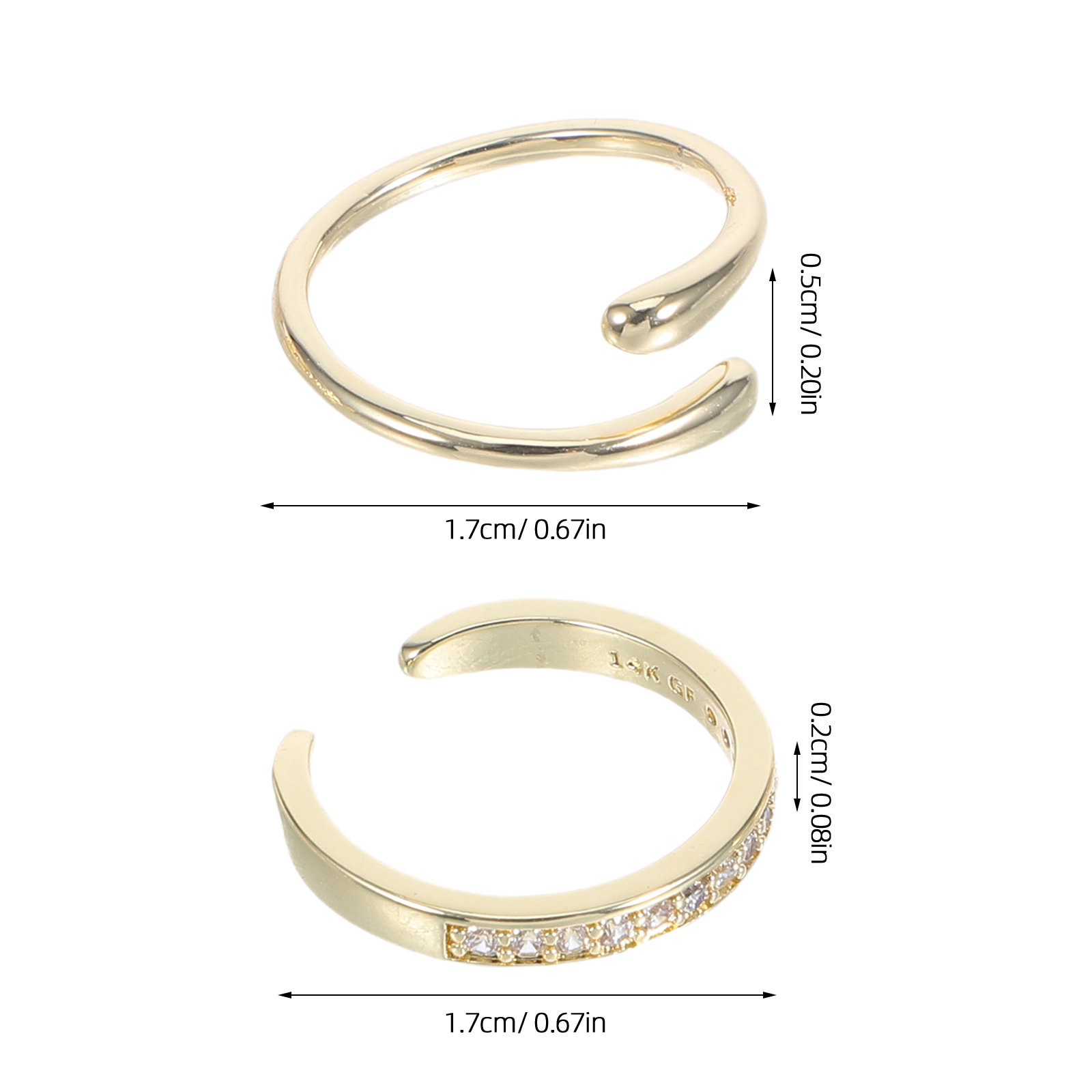 4Pcs Adjustable Toe Rings for  - Body Jewelry Rings ulasan dan harga