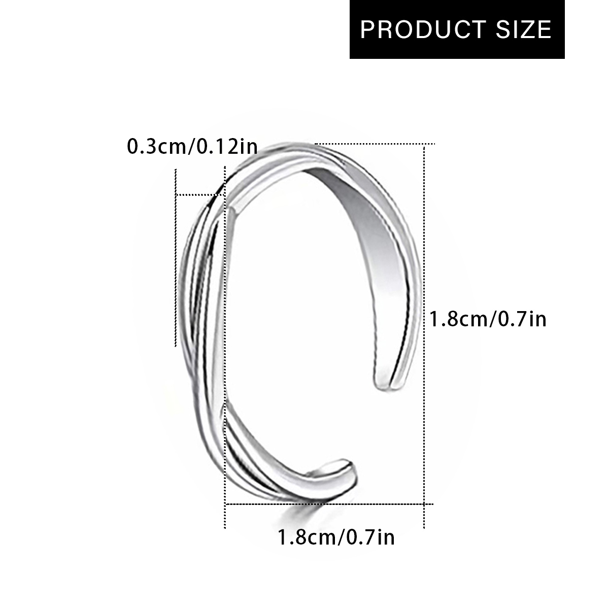 1Pc/3Pcs Simple Stainless Stee - Body Jewelry Rings ulasan dan harga