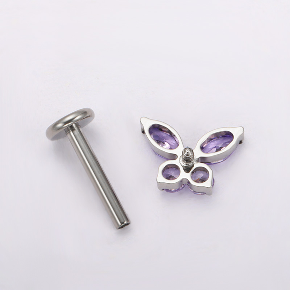 PUTITUP ASTM F136 Titanium But - Body Jewelry Universe ulasan dan harga