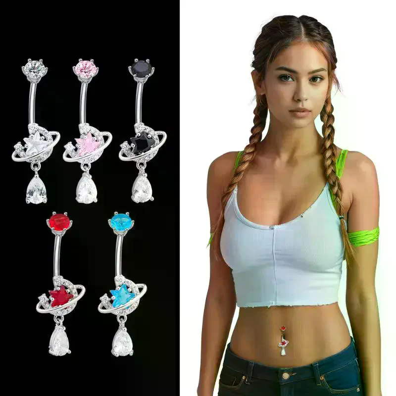 Crystal Zircon Universe Dangle - Body Jewelry Universe ulasan dan harga