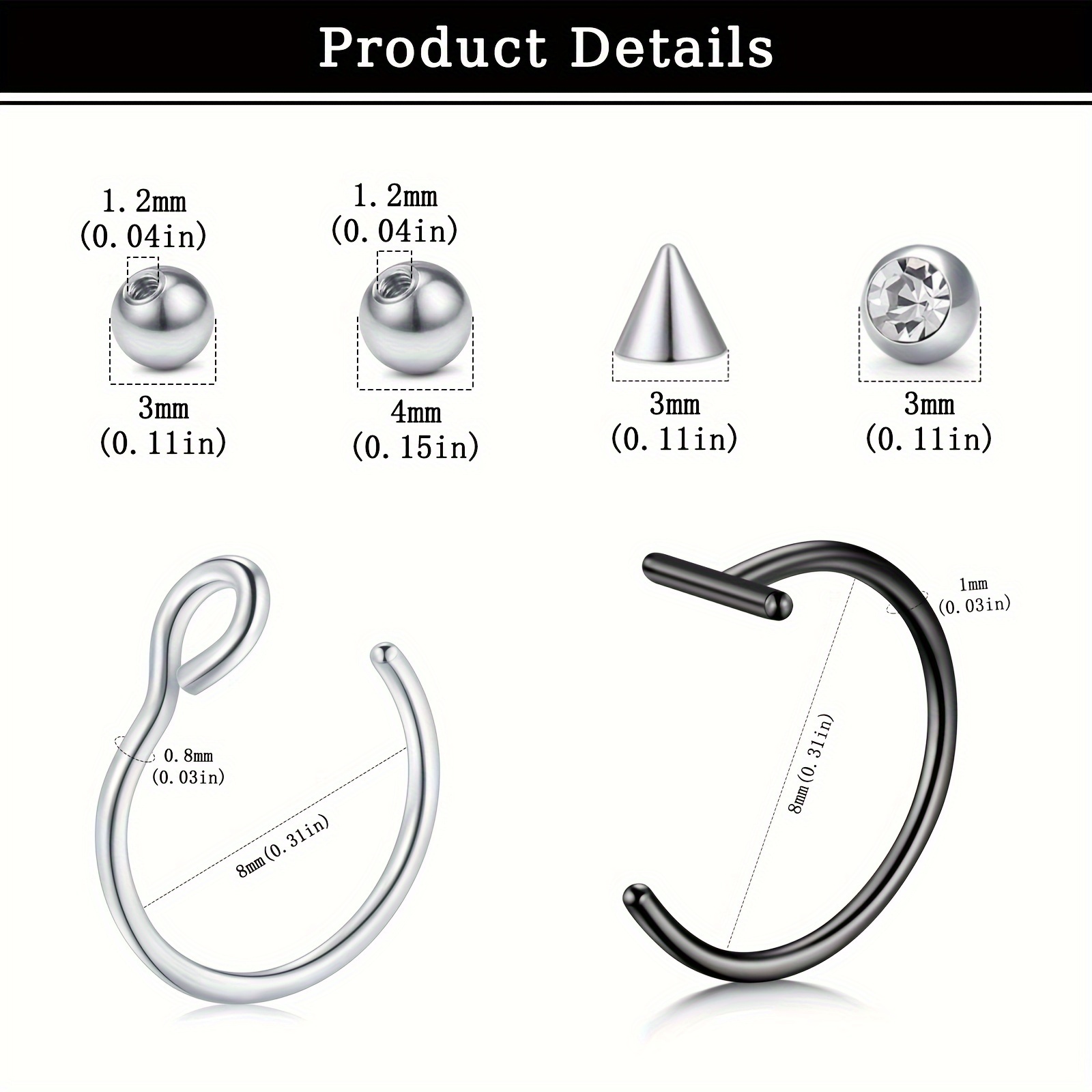 Fake Piercings Fake Lip Ring F - Body Jewelry Rings ulasan dan harga