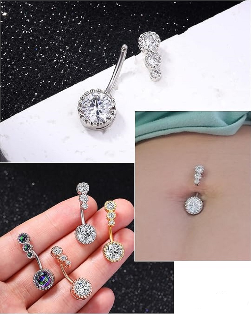 Stainless Steel Belly Button R - Body Jewelry Rings ulasan dan harga