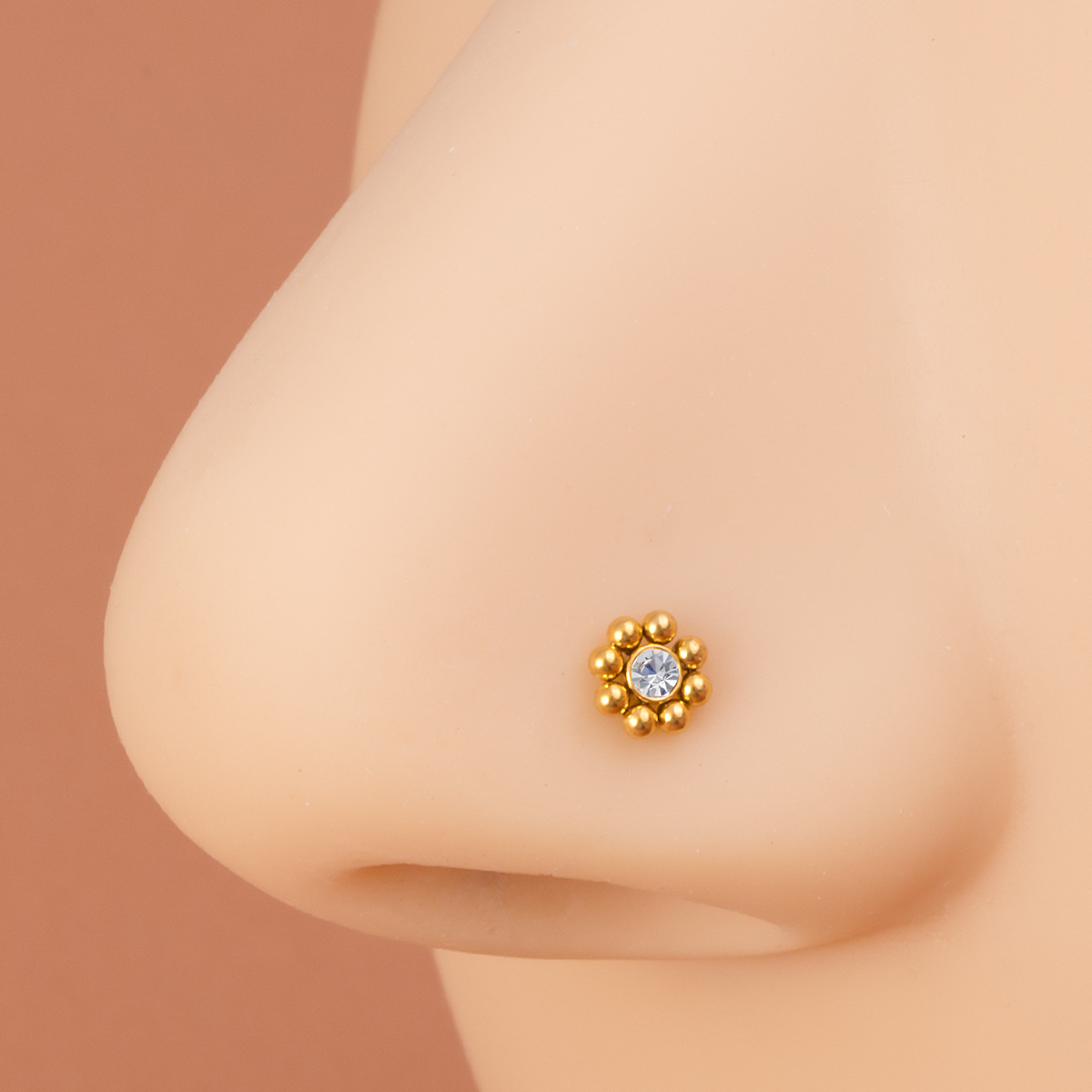 1pc of Flower-Shaped Screw Nos - Nostril Screw Pin ulasan dan harga