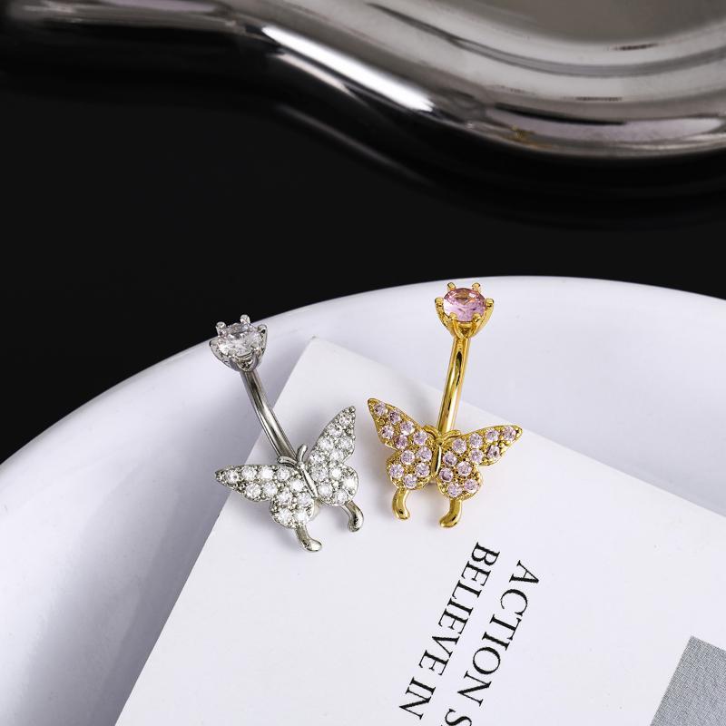 Butterfly Zircon Belly Button  - Body Jewelry Universe ulasan dan harga