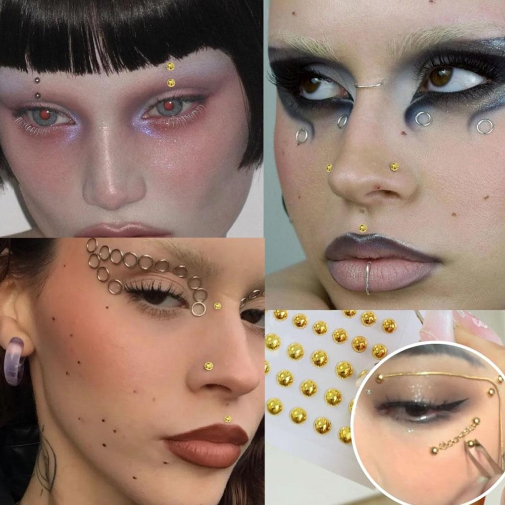 661Pcs Set Face Fake Piercings - Body Jewelry Rings ulasan dan harga