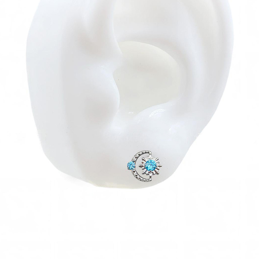 1PC G23 Titanium Piercing Ear  - Flat Back Labret Stud ulasan dan harga