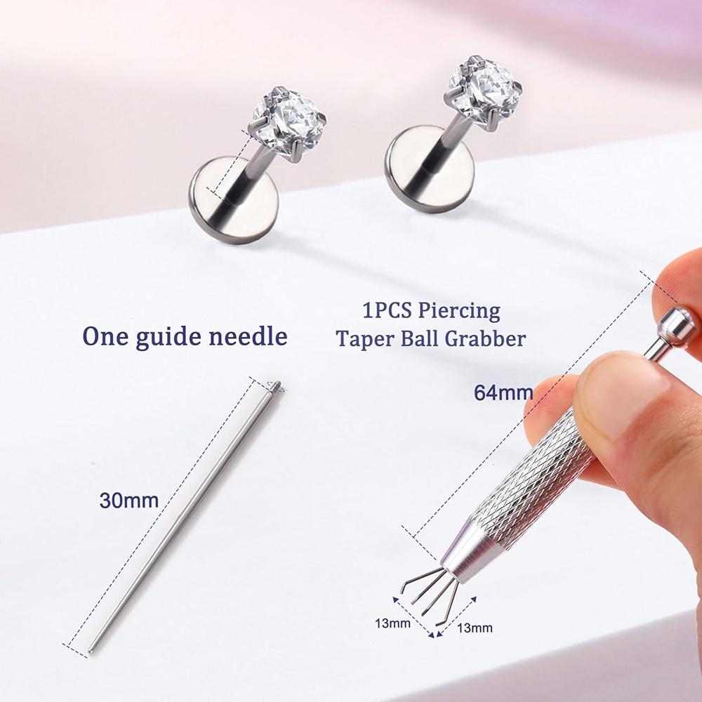 2PCS 16G G23 Titanium Flat Bac - Flat Back Labret Stud ulasan dan harga