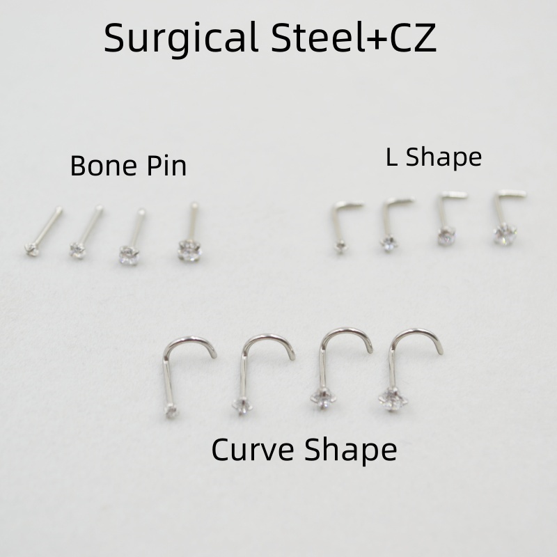 Wholesale 50pcs/Lot 20G Sliver - Nostril Screw Pin ulasan dan harga