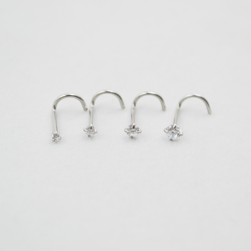 Wholesale 50pcs/Lot 20G Sliver - Nostril Screw Pin ulasan dan harga