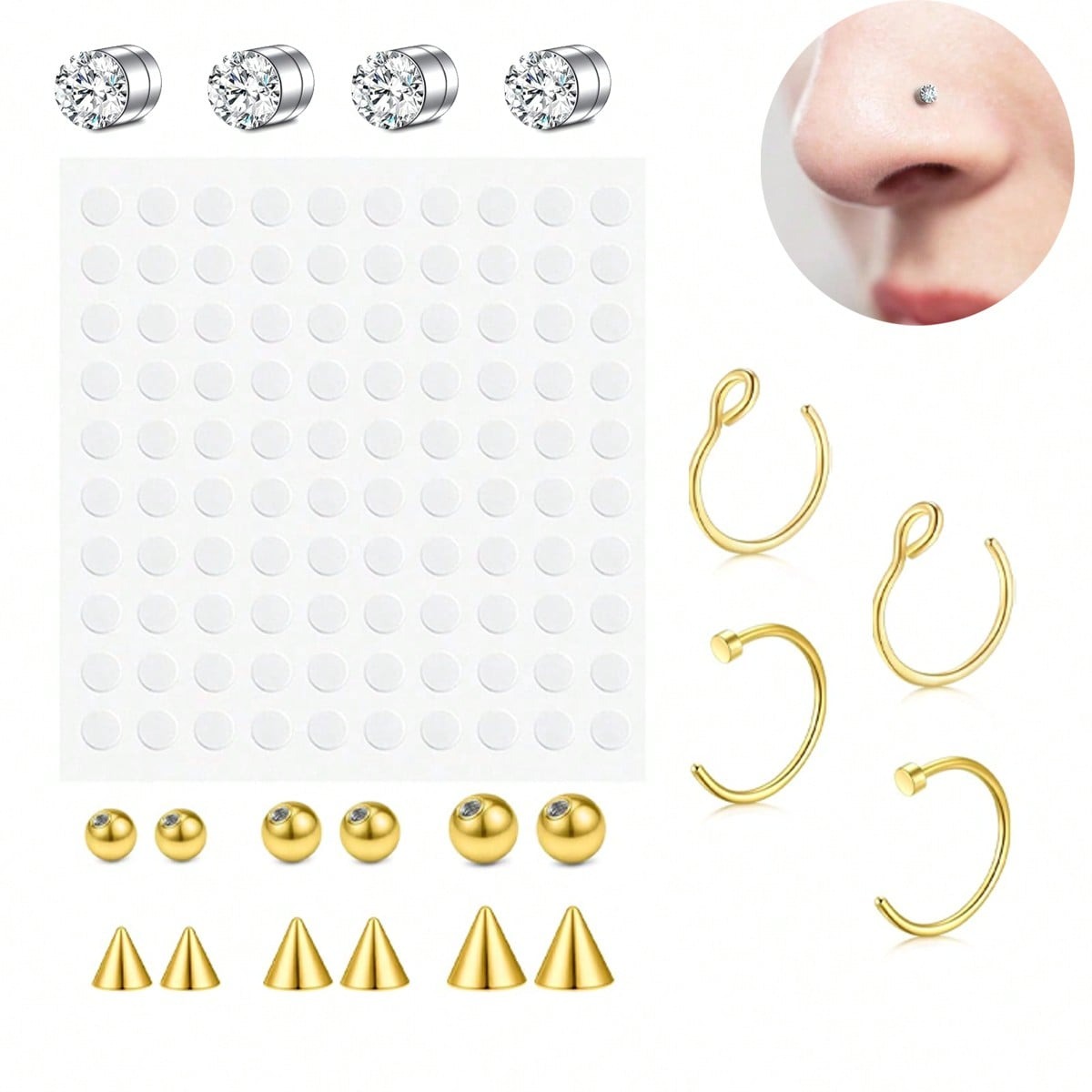 Fake Nose Rings Fake Septum Fo - Body Jewelry Rings ulasan dan harga