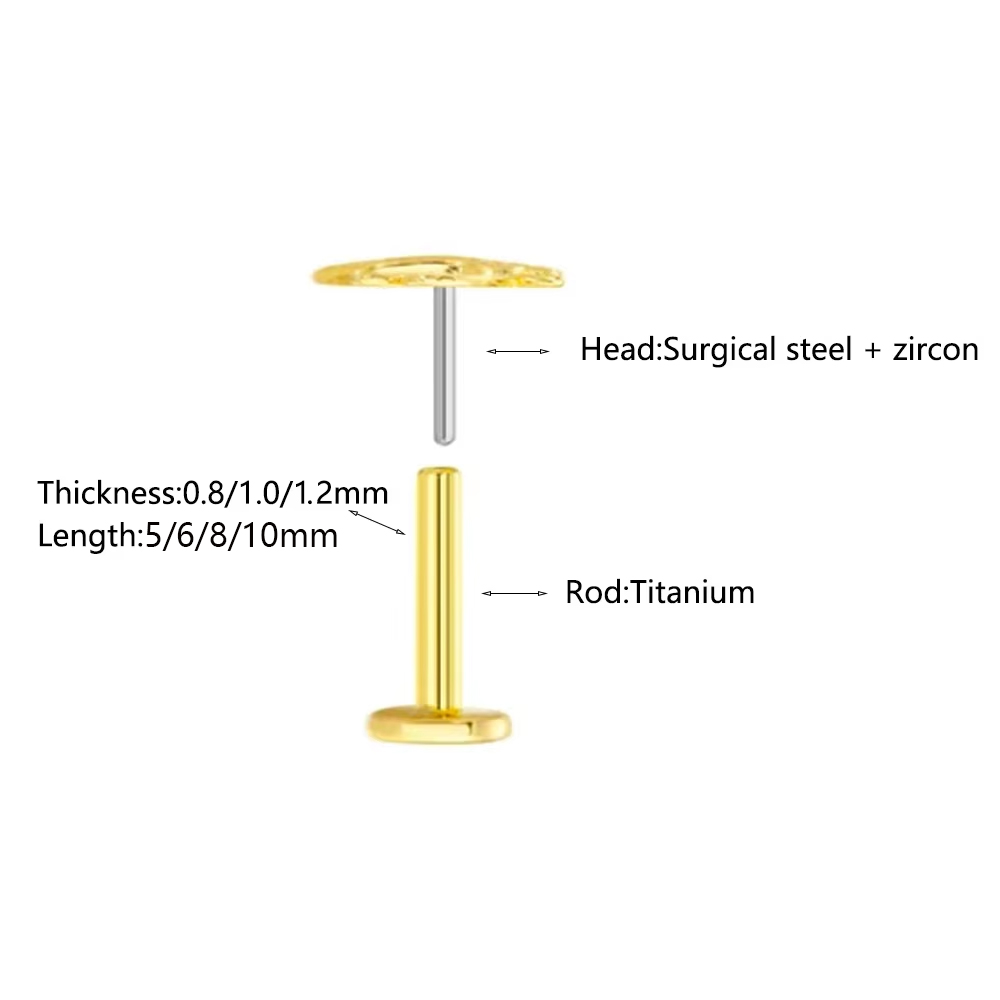1PC Butterfly Heart Pendant Pi - Flat Back Labret Stud ulasan dan harga