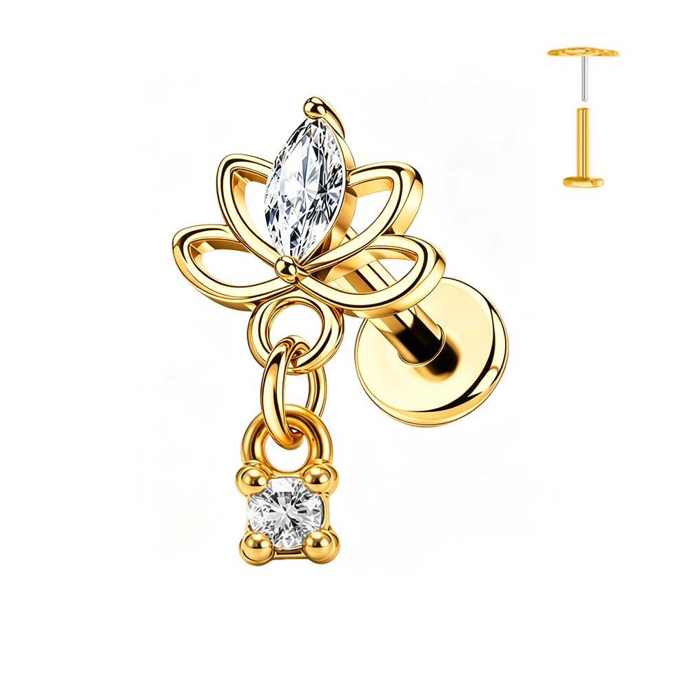 1PC Butterfly Heart Pendant Pi - Flat Back Labret Stud ulasan dan harga