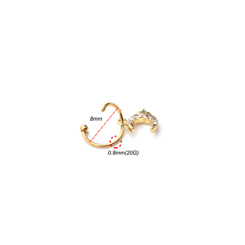 1Pc Universal ring Hoop earrin - Body Jewelry Universe ulasan dan harga