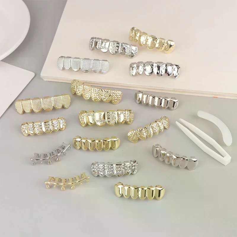 Hip Hop Metal Teeth Grillz Top - Body Jewelry Universe ulasan dan harga