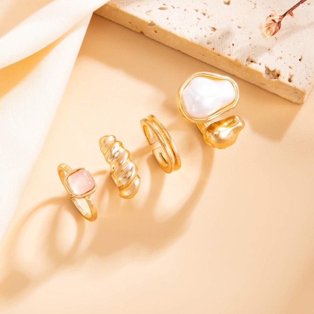 Irregular Pearl Toe Ring Set T - Body Jewelry Rings ulasan dan harga